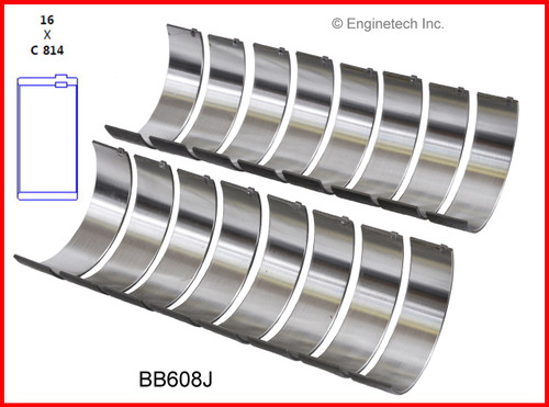 1988 Ford E-150 Econoline Club Wagon 5.8L Engine Connecting Rod Bearing Set BB608J.P2005