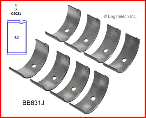 1993 Mercury Tracer 1.9L Engine Connecting Rod Bearing Set BB631J.P76