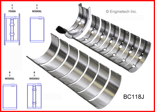 Crankshaft Main Bearing Set - 2016 Ram 3500 6.7L (BC118J.K332)