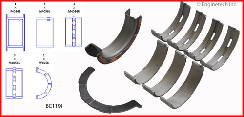 Crankshaft Main Bearing Set - 2011 Mercury Milan 3.0L (BC119J.K366)