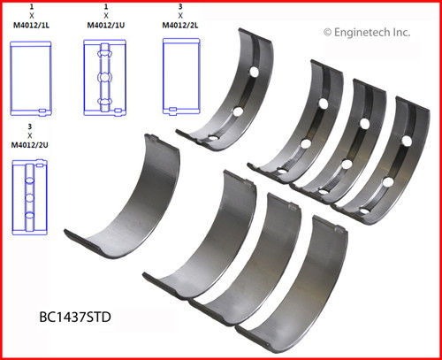 Crankshaft Main Bearing Set - 1990 Lexus ES250 2.5L (BC1437.D35)