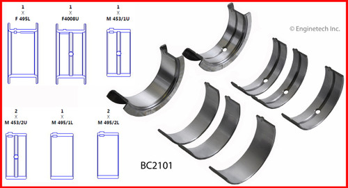 Crankshaft Main Bearing Set - 1990 Nissan Pathfinder 3.0L (BC2101.E42)