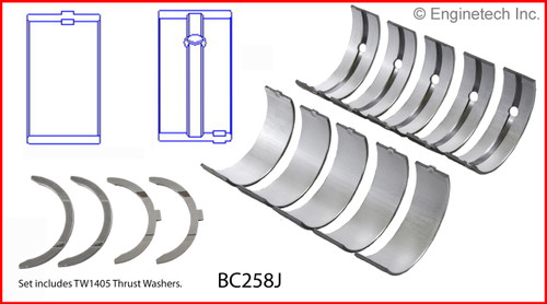 Crankshaft Main Bearing Set - 1987 Toyota 4Runner 2.4L (BC258J.K135)