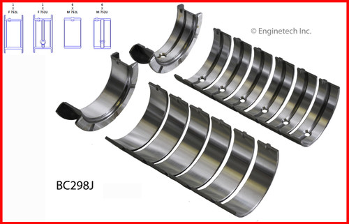 Crankshaft Main Bearing Set - 1985 Chevrolet K20 4.8L (BC298J.L6900)