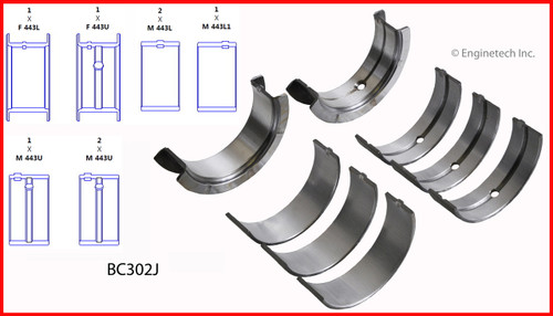 Crankshaft Main Bearing Set - 1985 Buick Somerset Regal 3.0L (BC302J.L1225)