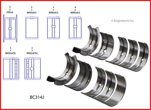 Crankshaft Main Bearing Set - 1985 Buick LeSabre 5.0L (BC314J.L2228)