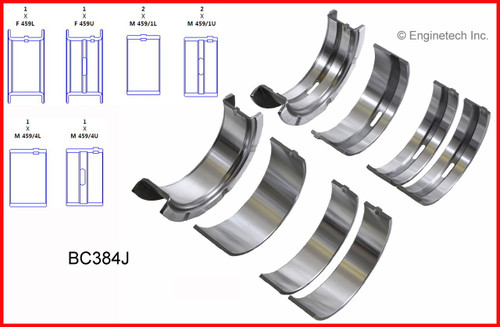 Crankshaft Main Bearing Set - 1986 Ford Aerostar 3.0L (BC384J.A4)