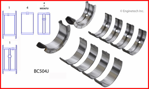 Crankshaft Main Bearing Set - 1997 Buick Skylark 2.4L (BC504J.B18)