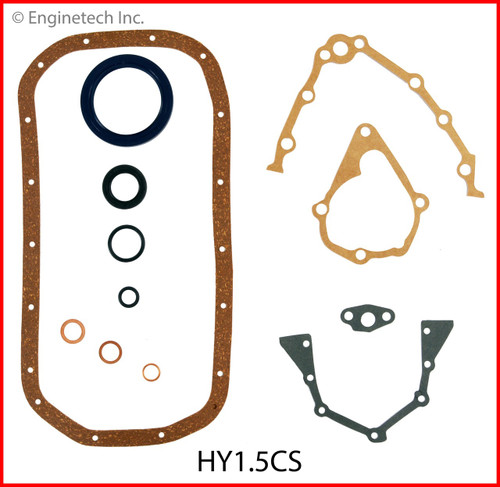 1993 Plymouth Colt 1.5L Engine Lower Gasket Set HY1.5CS -62