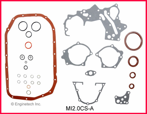 1995 Mitsubishi Expo 2.4L Engine Lower Gasket Set MI2.0CS-A -22