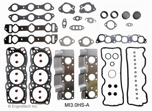 1990 Hyundai Sonata 3.0L Engine Cylinder Head Gasket Set MI3.0HS-A -9