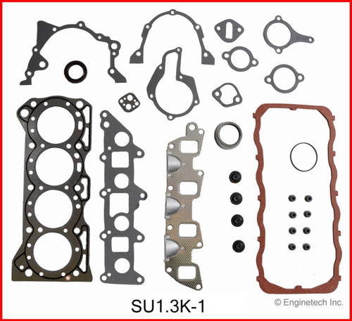 1989 Suzuki Swift 1.3L Engine Gasket Set SU1.3K-1 -6