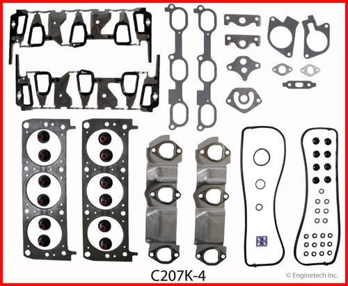 2004 Pontiac Aztek 3.4L Engine Gasket Set C207K-4 -7