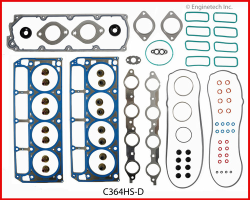 2007 Chevrolet Corvette 6.0L Engine Cylinder Head Gasket Set C364HS-D -7