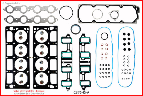 2007 Chevrolet W4500 Tiltmaster 6.0L Engine Cylinder Head Gasket Set C376HS-A -14