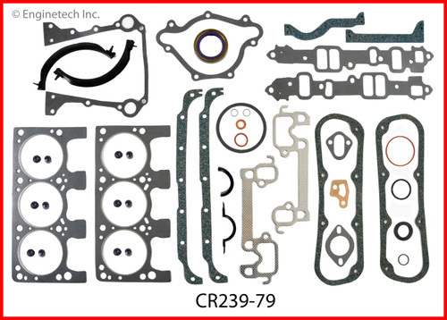 1988 Dodge B250 3.9L Engine Gasket Set CR239-79 -2