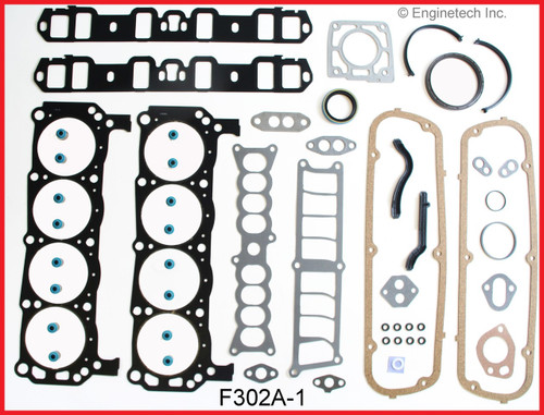 1991 Lincoln Mark VII 5.0L Engine Gasket Set F302A-1 -2