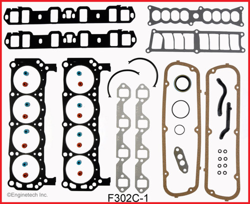 1988 Lincoln Mark VII 5.0L Engine Gasket Set F302C-1 -16