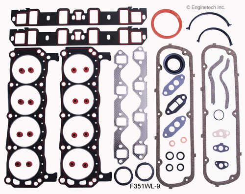 1987 Ford E-150 Econoline Club Wagon 5.8L Engine Gasket Set F351WL-9 -3