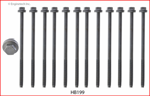 Cylinder Head Bolt Set - 2000 Ford F-450 Super Duty 6.8L (HB199.C22)