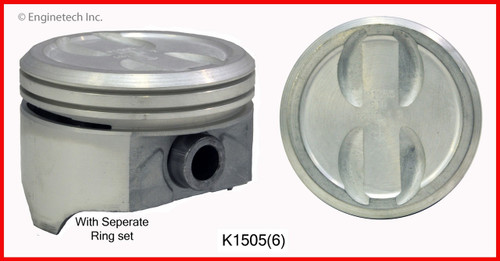 Piston and Ring Kit - 1987 GMC V1500 4.3L (K1505(6).K650)
