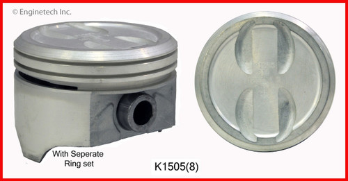 Piston and Ring Kit - 1987 GMC V1500 Suburban 5.7L (K1505(8).M11044)