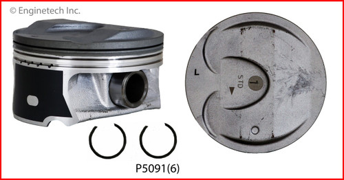 Piston Set - 2014 Cadillac SRX 3.6L Engine - P5091(6)ZE14