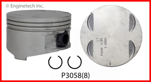Piston Set - 1994 Cadillac DeVille 4.6L Engine - P3058(8)ZE15