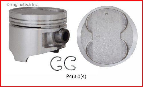 Piston Set - 1991 Geo Prizm 1.6L Engine - P4660(4)ZE24