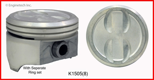 Piston and Ring Kit - 1986 GMC P2500 5.7L Engine - K1505(8)ZE10714