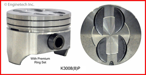 Piston and Ring Kit - 1992 Ford E-150 Econoline 5.0L Engine - K3008(8)ZE370