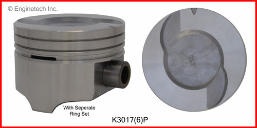 Piston and Ring Kit - 1995 Mercury Cougar 3.8L Engine - K3017(6)ZE164