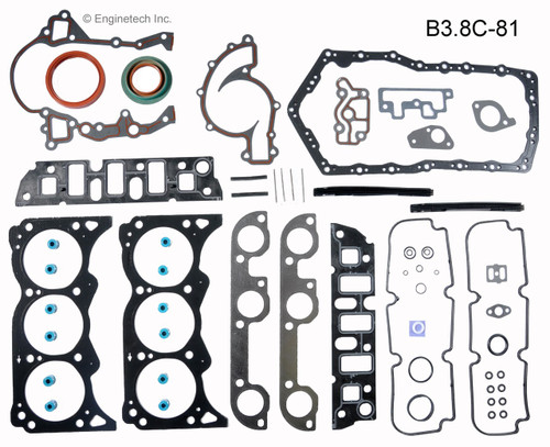 1992 Pontiac Bonneville 3.8L Engine Gasket Set B3.8C-81 -24