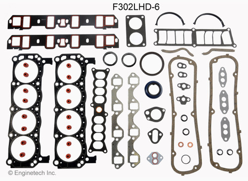 1988 Ford E-150 Econoline Club Wagon 5.0L Engine Gasket Set F302LHD-6 -45