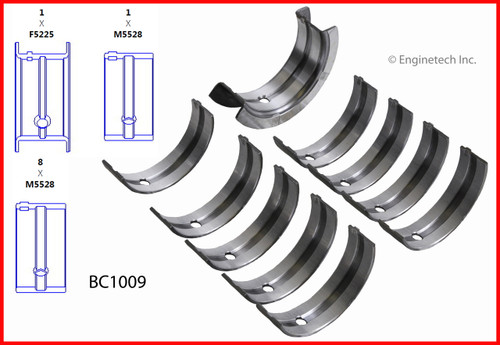 1992 Mazda 626 2.2L Engine Crankshaft Main Bearing Set BC1009 -123