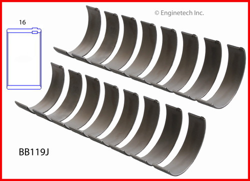 2004 Ford E-350 Super Duty 6.0L Engine Connecting Rod Bearing Set BB119J -15