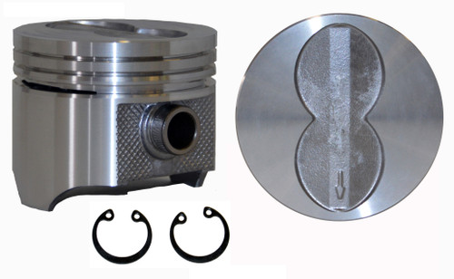 Piston Set - Ford 5.8L 360 Truck Flat Top - Enginetech P1543(8)