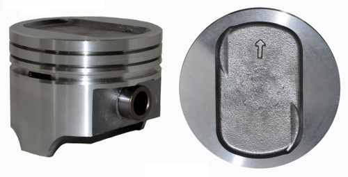 Piston Set - Ford 5.8L 351 Windsor Rect Dish Top Ex Lightning - Enginetech P3023(8)