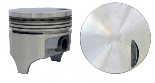 Piston Set - GM Chevrolet 7.0L 427 Truck Flat Top Iron Top Ring Groove - Enginetech P3028(8)
