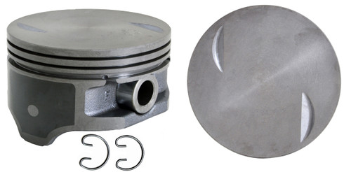 Piston Set - GM Chevrolet 8.1L 496 Flat Top Coated Piston - Enginetech P3077(8)