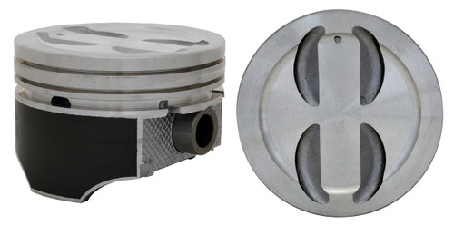 Piston Set - GM Chevrolet Isuzu 5.7L 350 Dish Top Hyper Coated - Enginetech P5017(8)