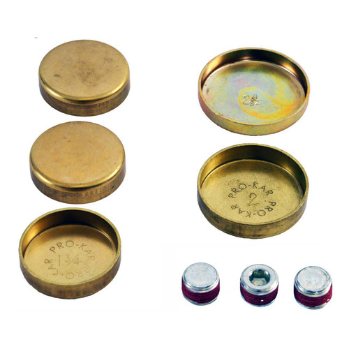 Brass Freeze Plug Kit - AMC Chrysler Dodge 2.5L 150 - Enginetech PK181B