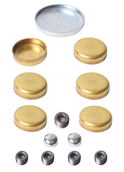 Brass Freeze Plug Kit - GM Chevrolet 6.2L 379 6.5L 395 Truck - Enginetech PK59B