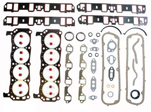 Full Gasket Set - Ford 5.7L 351W 1PC Rms Prem Umb Vss - Enginetech F351W-9