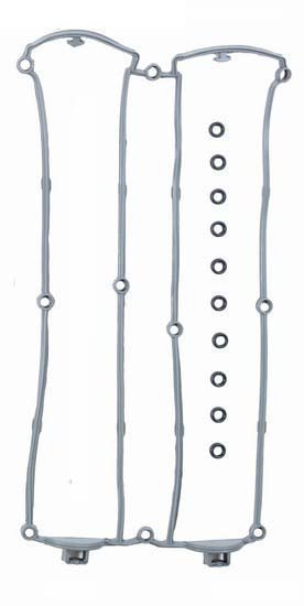Valve Cover Gasket - Gasket Ford 2.0L 121 Valve Cover Set With Grommets - Enginetech VCF121-B