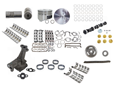 Engine Master Rebuild Kit - HP Kit Ford 302 2PC R Seal 72-82 With Hyd Flat Lifters - Enginetech HPK302