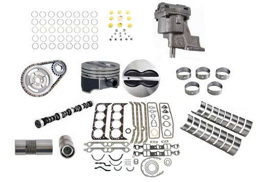 Engine Master Rebuild Kit - HP Kit Chevrolet 350 2PC R Seal With Hyd Flat Lifters - Enginetech HPK350