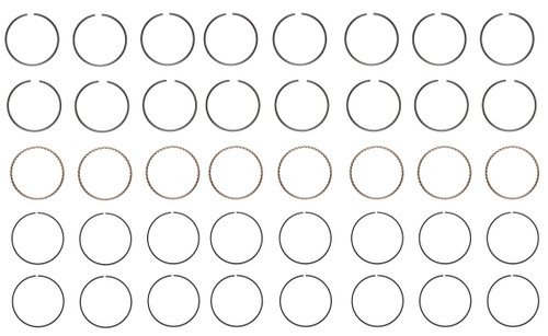 Piston Ring Set (Premium) - Chrysler GM Dodge RAM 6.3L 383 7.0L 426 7.0L 427 7.4L 454 8.1L 496 - Enginetech M10718