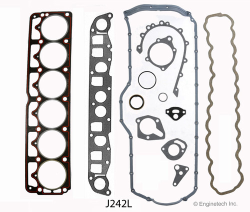 1992 Jeep Wrangler 4.0L Engine Gasket Set J242L -2