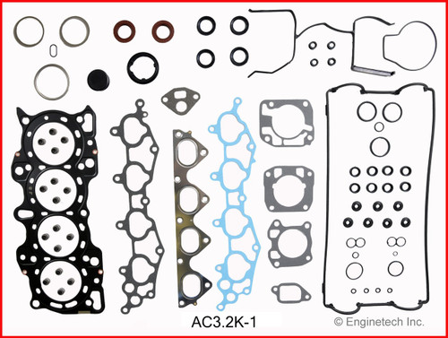 1991 Acura Integra 1.8L Engine Gasket Set AC3.2K-1 -2